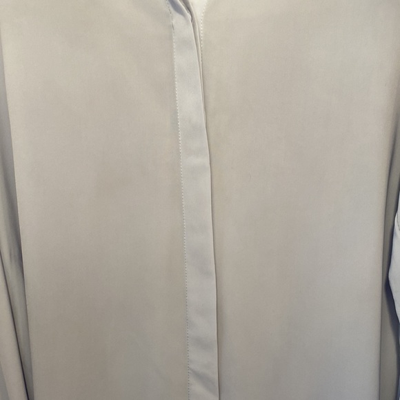Women's Silver Button Down Blouse Size 6 - Picture 3 of 3